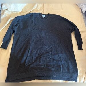 Hania New York Anya Cole Dark Gray 100% Cashmere Sweater Scotland L OS